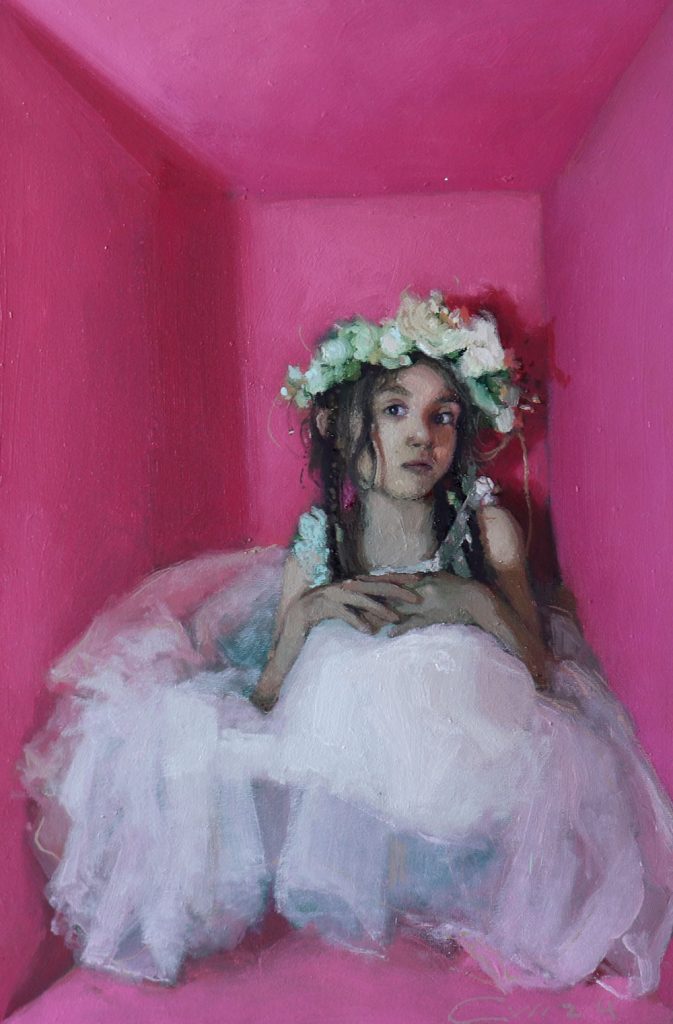 oil paint on fabric