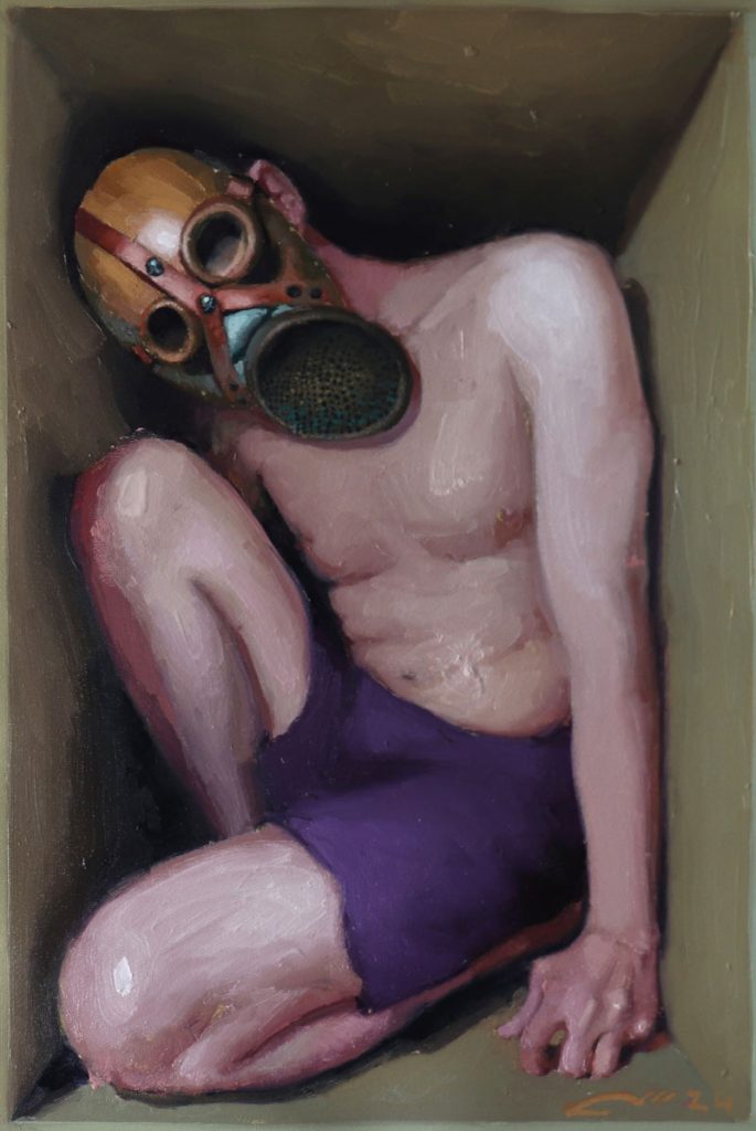 oil paint on fabric