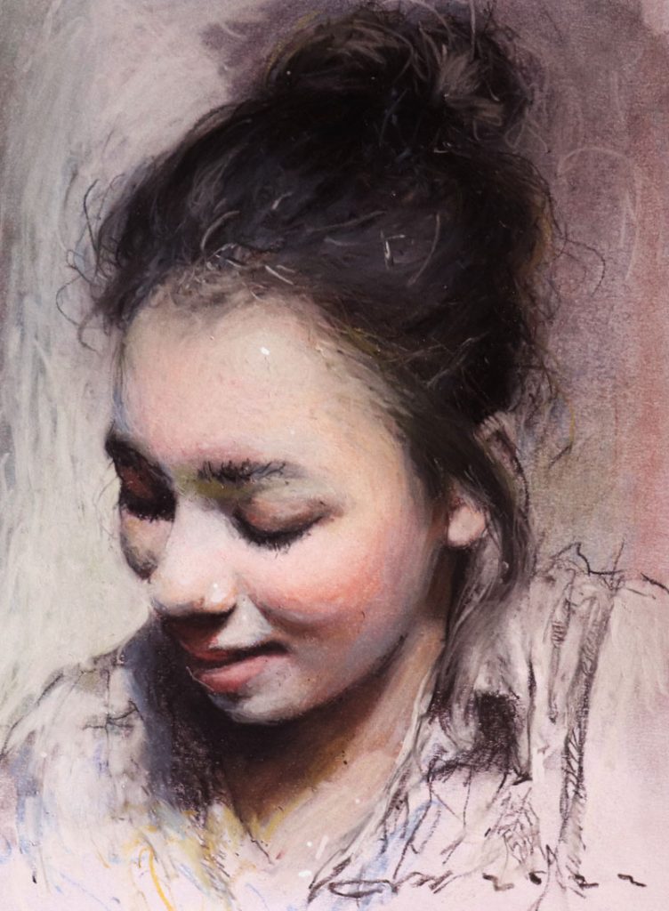 Untitled - chalk pastel on paper-11x17cm