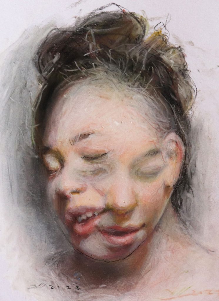 Untitled , chalk pastel on paper, 13x18 cm