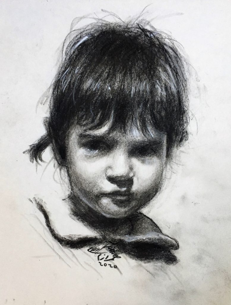 Untitled , pitt charcoal on paper , 27x18cm